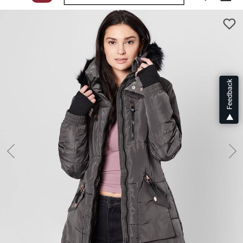 XOXO Army green- quilted puffer hooded coat